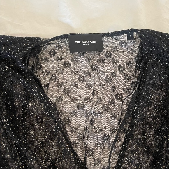Kooples sparkle long sleeve top mesh - Picture 2 of 3
